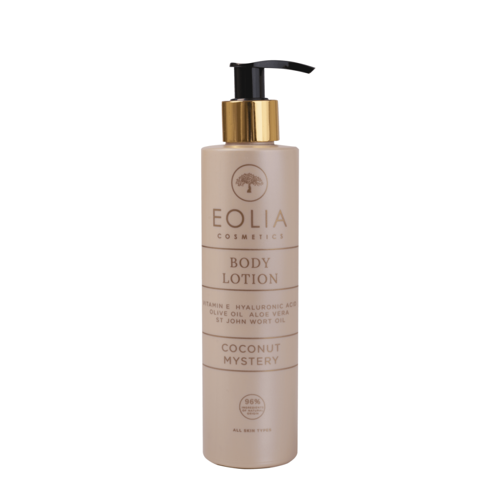 Body Lotion Coconut Mystery, Ενυδατική Λοσιόν Σώματος 250ml – Eolia Cosmetics