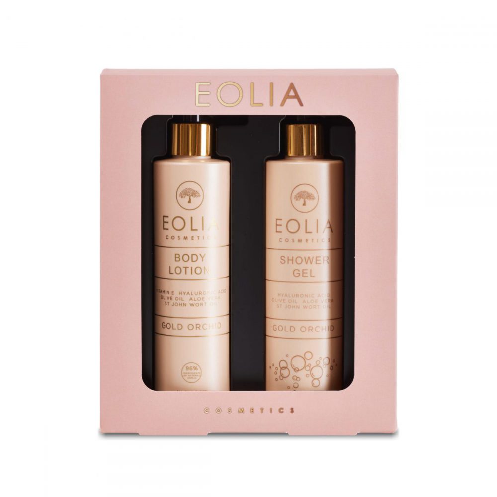 Gift Box Shower Gel & Body Lotion Gold Orchid – Eolia Cosmetics