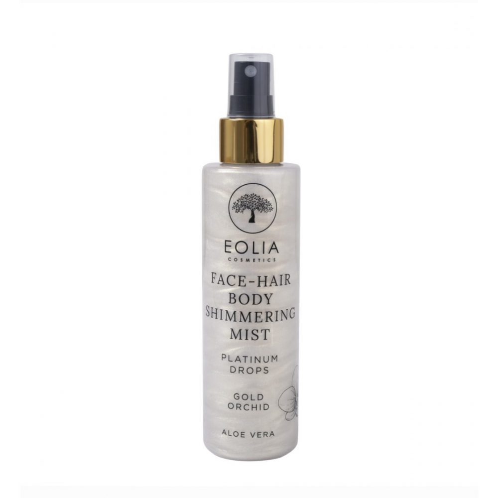 Face, Hair & Body Mist Shimmering Gold Orchid-Platinum Drops 150ml – Eolia Cosmetics