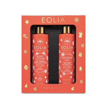 Eolia Cosmetics Gift box body lotion- shower gel Xmas (Μελομακάρονο)