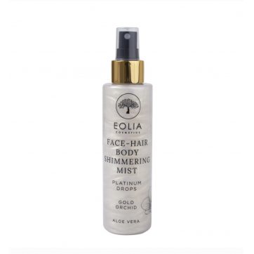 Eolia Cosmetics Face, Hair & Body Mist Shimmering Gold Orchid-Platinum Drops 150ml – Eolia Cosmetics